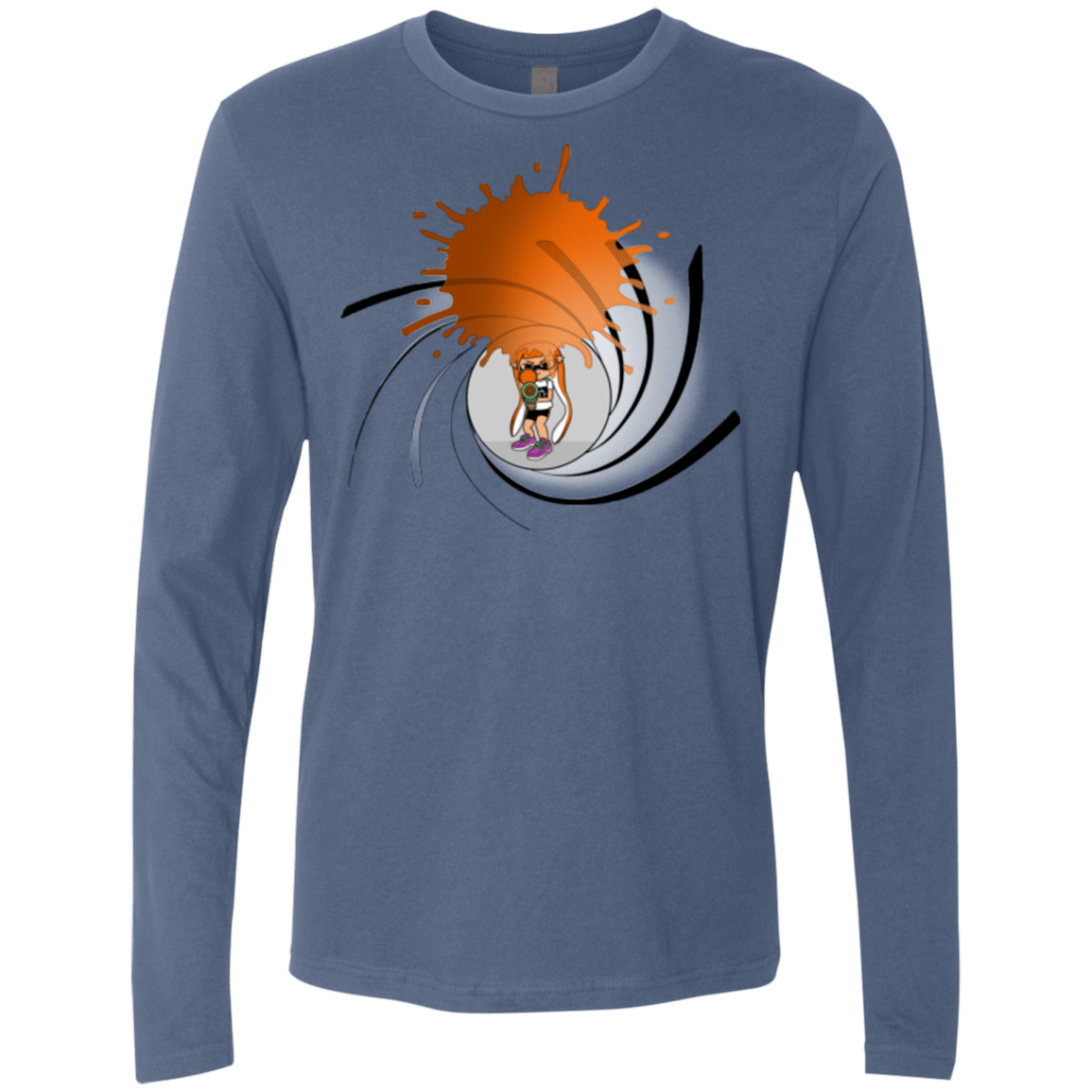 T-Shirts Indigo / Small Splat 007 Men's Premium Long Sleeve