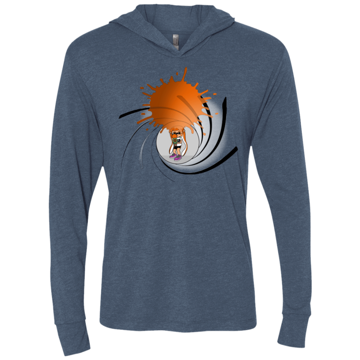 T-Shirts Indigo / X-Small Splat 007 Triblend Long Sleeve Hoodie Tee