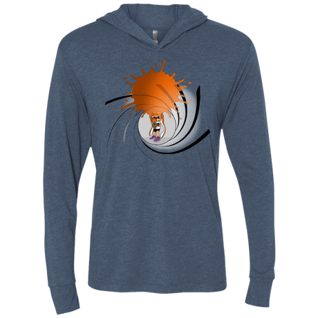 T-Shirts Indigo / X-Small Splat 007 Triblend Long Sleeve Hoodie Tee