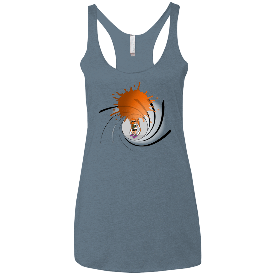 T-Shirts Indigo / X-Small Splat 007 Women's Triblend Racerback Tank