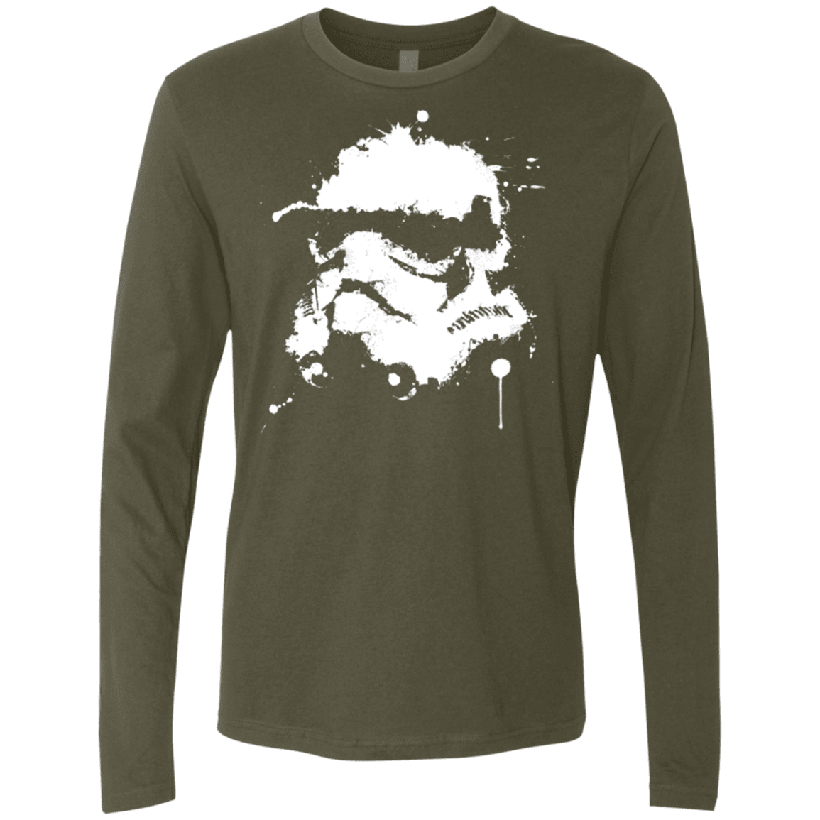 T-Shirts Military Green / Small Splatted Helmet Men's Premium Long Sleeve