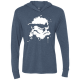 T-Shirts Indigo / X-Small Splatted Helmet Triblend Long Sleeve Hoodie Tee