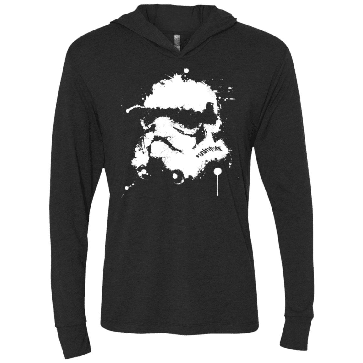 T-Shirts Vintage Black / X-Small Splatted Helmet Triblend Long Sleeve Hoodie Tee