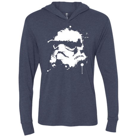 T-Shirts Vintage Navy / X-Small Splatted Helmet Triblend Long Sleeve Hoodie Tee