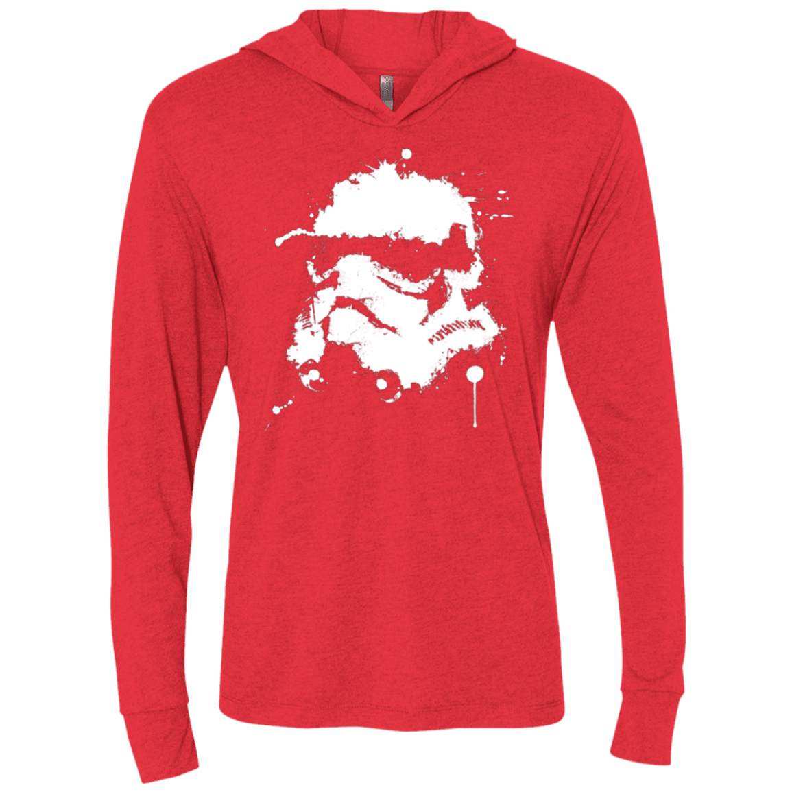 T-Shirts Vintage Red / X-Small Splatted Helmet Triblend Long Sleeve Hoodie Tee