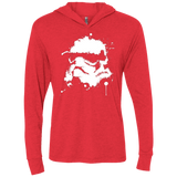 T-Shirts Vintage Red / X-Small Splatted Helmet Triblend Long Sleeve Hoodie Tee