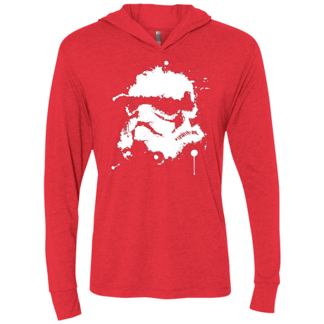 T-Shirts Vintage Red / X-Small Splatted Helmet Triblend Long Sleeve Hoodie Tee