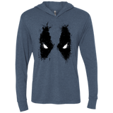 T-Shirts Indigo / X-Small Splatted Merc Triblend Long Sleeve Hoodie Tee