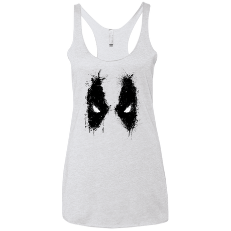 T-Shirts Heather White / X-Small Splatted Merc Women's Triblend Racerback Tank