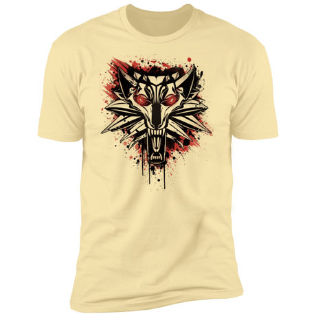 T-Shirts Banana Cream / S Splatter White Wolf Men's Premium T-Shirt