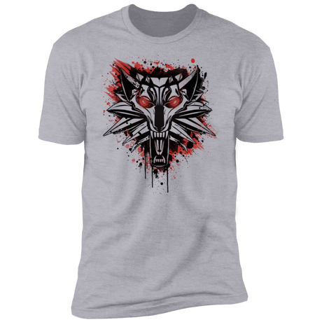 T-Shirts Heather Grey / S Splatter White Wolf Men's Premium T-Shirt