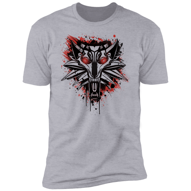 T-Shirts Heather Grey / S Splatter White Wolf Men's Premium T-Shirt
