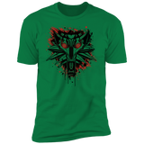 T-Shirts Kelly Green / S Splatter White Wolf Men's Premium T-Shirt