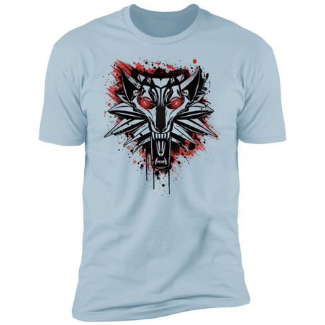 T-Shirts Light Blue / S Splatter White Wolf Men's Premium T-Shirt