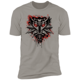 T-Shirts Light Grey / S Splatter White Wolf Men's Premium T-Shirt