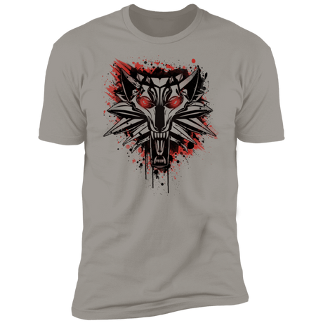 T-Shirts Light Grey / S Splatter White Wolf Men's Premium T-Shirt