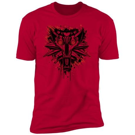 T-Shirts Red / S Splatter White Wolf Men's Premium T-Shirt