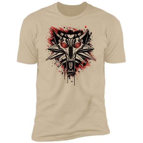 T-Shirts Sand / S Splatter White Wolf Men's Premium T-Shirt