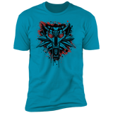 T-Shirts Turquoise / S Splatter White Wolf Men's Premium T-Shirt