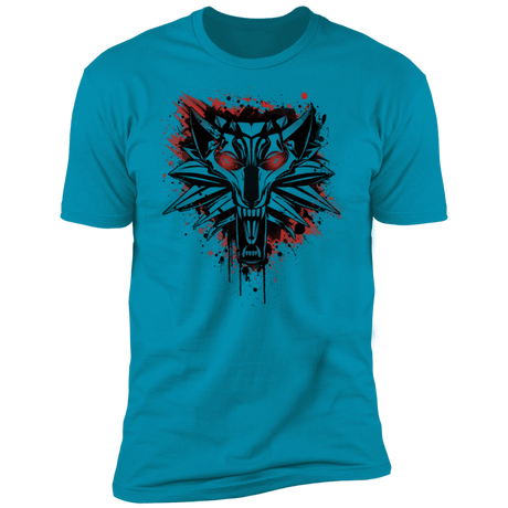 T-Shirts Turquoise / S Splatter White Wolf Men's Premium T-Shirt