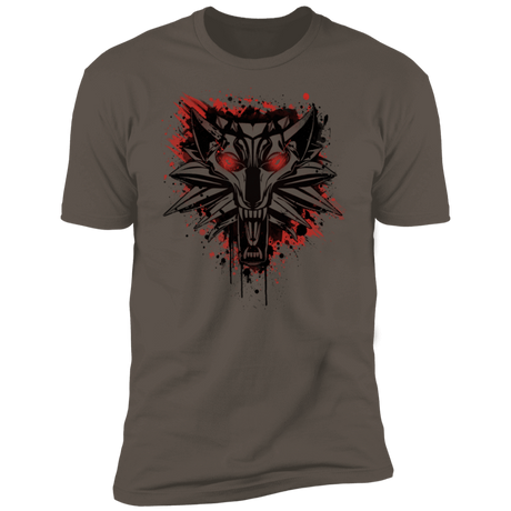 T-Shirts Warm Grey / S Splatter White Wolf Men's Premium T-Shirt