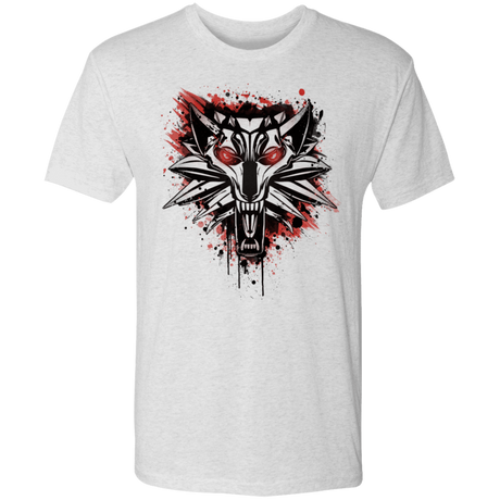 T-Shirts Heather White / S Splatter White Wolf Men's Triblend T-Shirt
