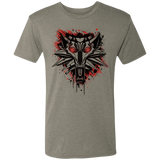 T-Shirts Venetian Grey / S Splatter White Wolf Men's Triblend T-Shirt