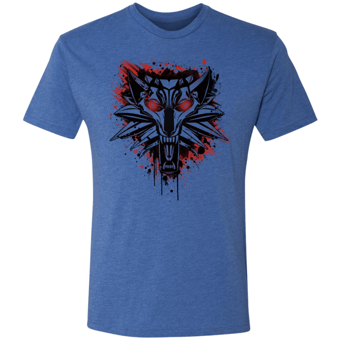 T-Shirts Vintage Royal / S Splatter White Wolf Men's Triblend T-Shirt
