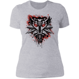 T-Shirts Heather Grey / S Splatter White Wolf Women's Premium T-Shirt