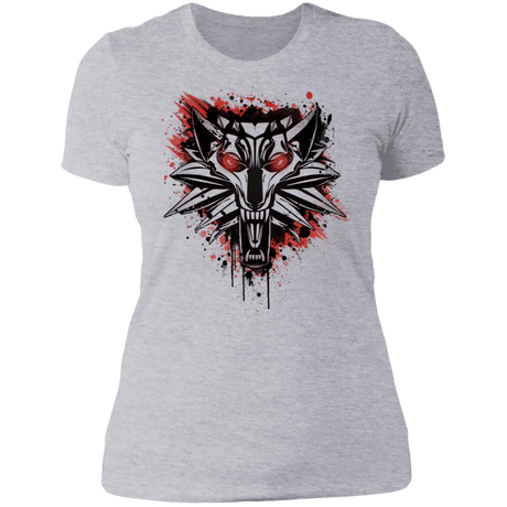 T-Shirts Heather Grey / S Splatter White Wolf Women's Premium T-Shirt