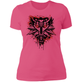 T-Shirts Hot Pink / S Splatter White Wolf Women's Premium T-Shirt