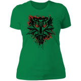 T-Shirts Kelly Green / S Splatter White Wolf Women's Premium T-Shirt