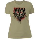 T-Shirts Light Olive / S Splatter White Wolf Women's Premium T-Shirt