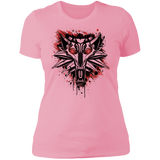 T-Shirts Light Pink / S Splatter White Wolf Women's Premium T-Shirt