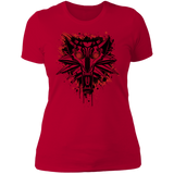 T-Shirts Red / S Splatter White Wolf Women's Premium T-Shirt