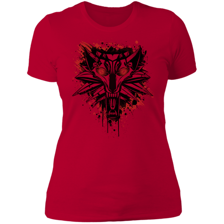 T-Shirts Red / S Splatter White Wolf Women's Premium T-Shirt