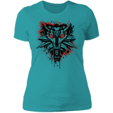T-Shirts Tahiti Blue / S Splatter White Wolf Women's Premium T-Shirt