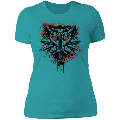 T-Shirts Tahiti Blue / S Splatter White Wolf Women's Premium T-Shirt