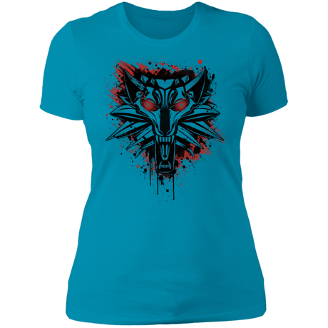 T-Shirts Turquoise / S Splatter White Wolf Women's Premium T-Shirt