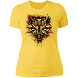 T-Shirts Vibrant Yellow / S Splatter White Wolf Women's Premium T-Shirt
