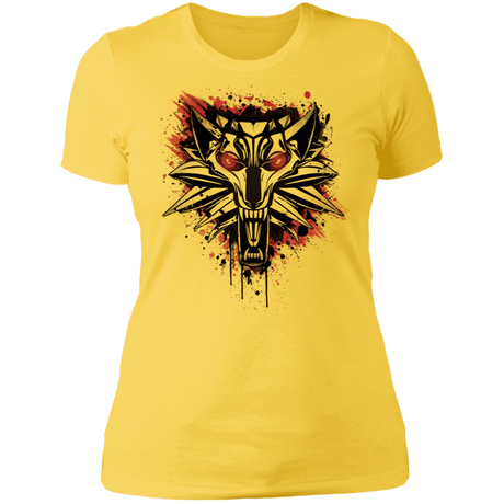 T-Shirts Vibrant Yellow / S Splatter White Wolf Women's Premium T-Shirt