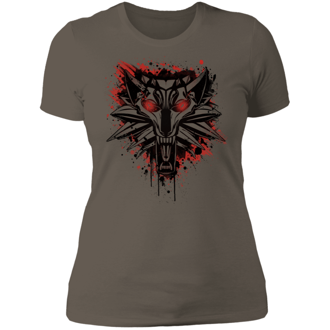 T-Shirts Warm Grey / S Splatter White Wolf Women's Premium T-Shirt