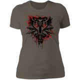 T-Shirts Warm Grey / S Splatter White Wolf Women's Premium T-Shirt