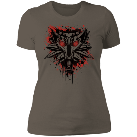 T-Shirts Warm Grey / S Splatter White Wolf Women's Premium T-Shirt