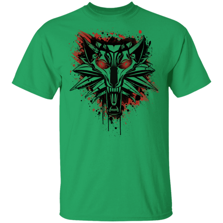 T-Shirts Irish Green / YXS Splatter White Wolf Youth T-Shirt