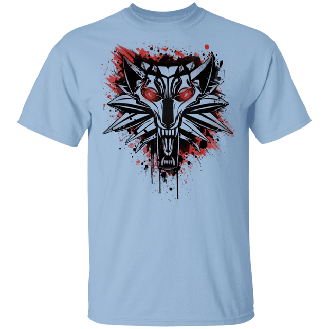 T-Shirts Light Blue / YXS Splatter White Wolf Youth T-Shirt
