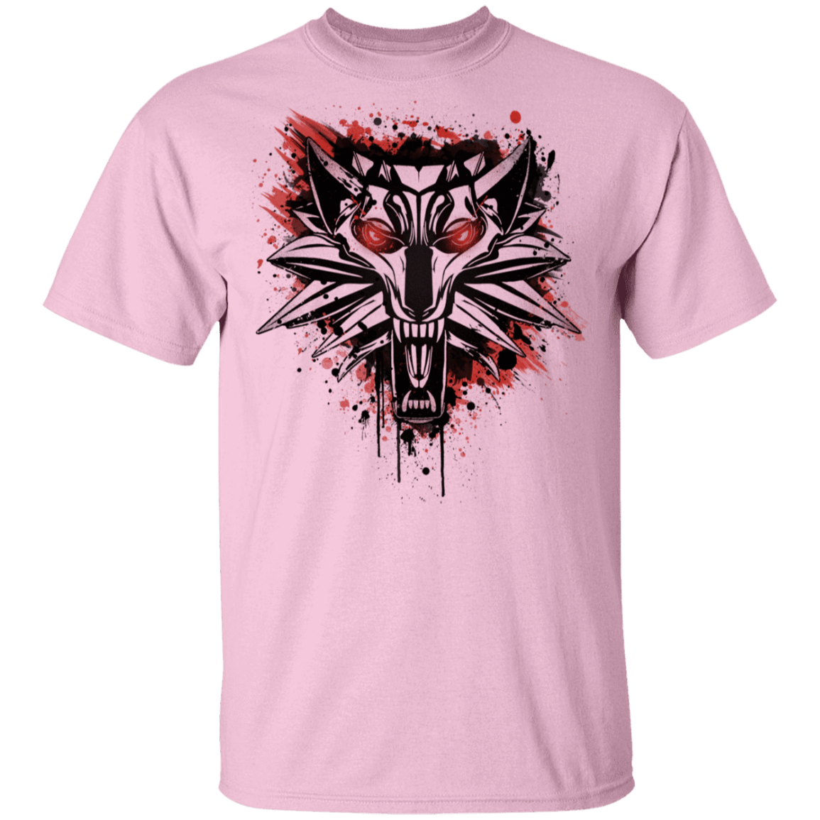 T-Shirts Light Pink / YXS Splatter White Wolf Youth T-Shirt
