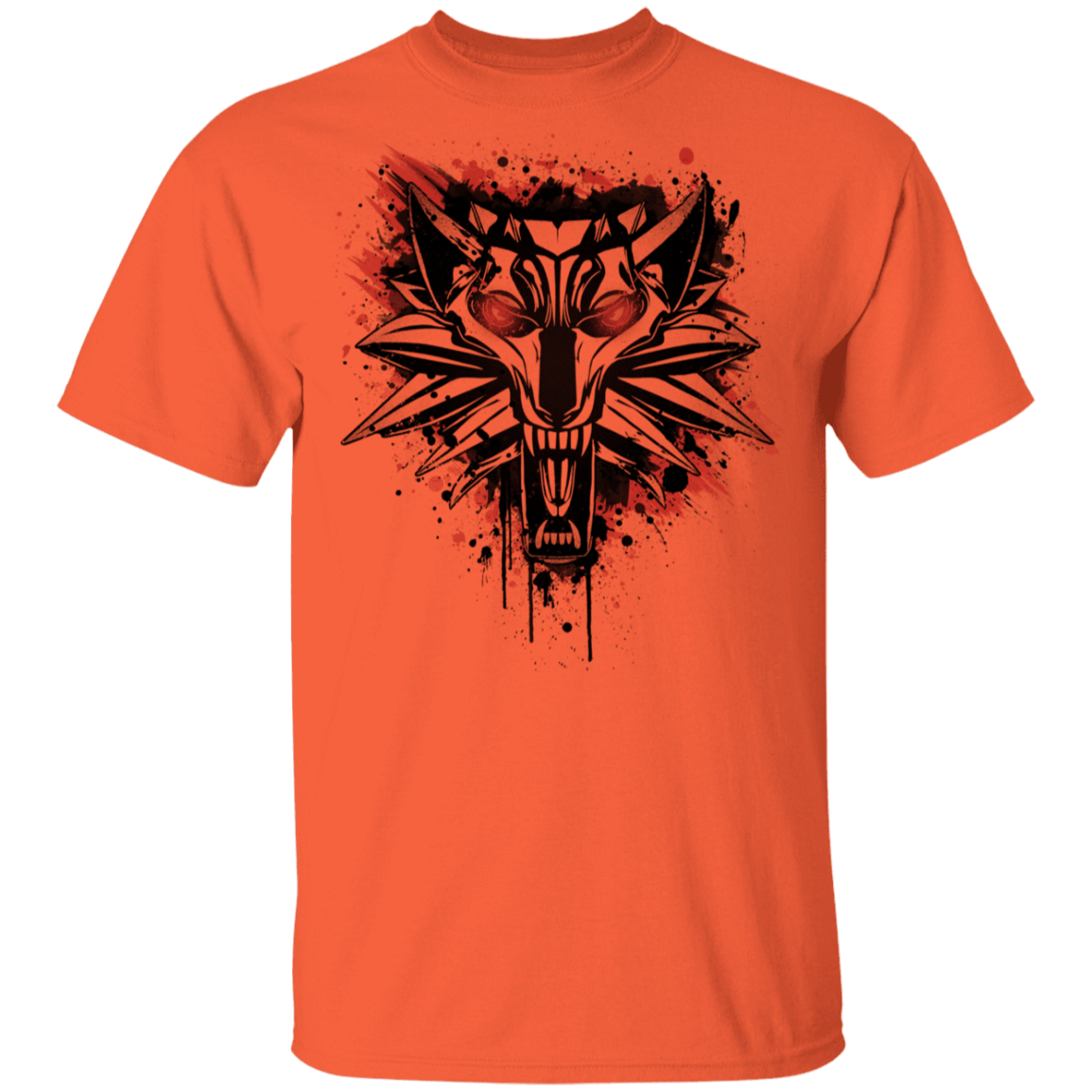 T-Shirts Orange / YXS Splatter White Wolf Youth T-Shirt