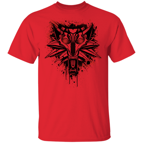 T-Shirts Red / YXS Splatter White Wolf Youth T-Shirt