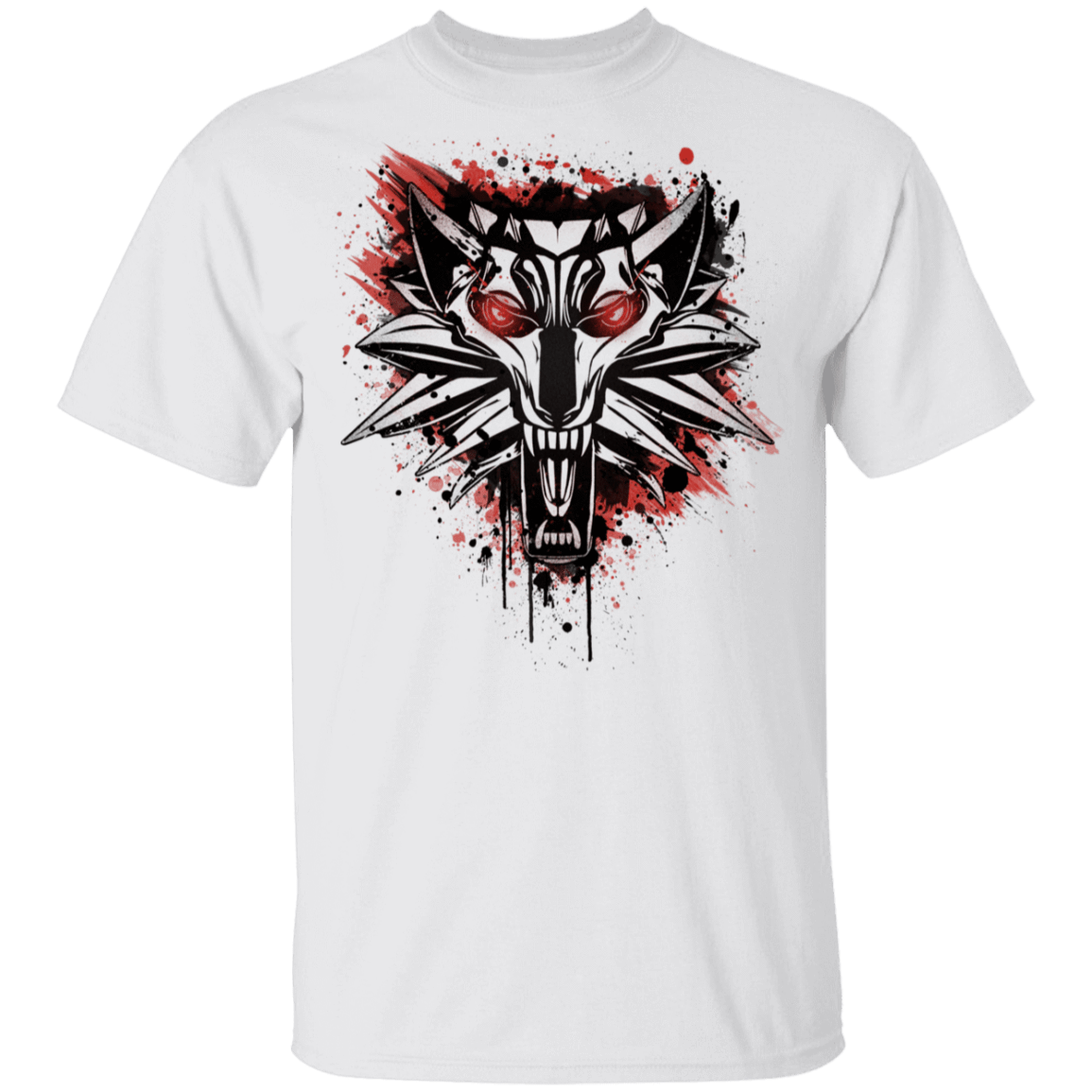T-Shirts White / YXS Splatter White Wolf Youth T-Shirt